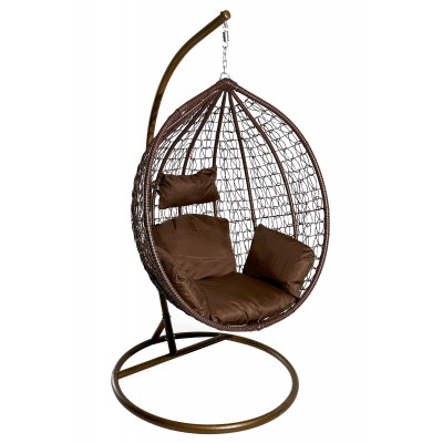 Подвесное кресло "Crocket Brown" - коричневая подушка
