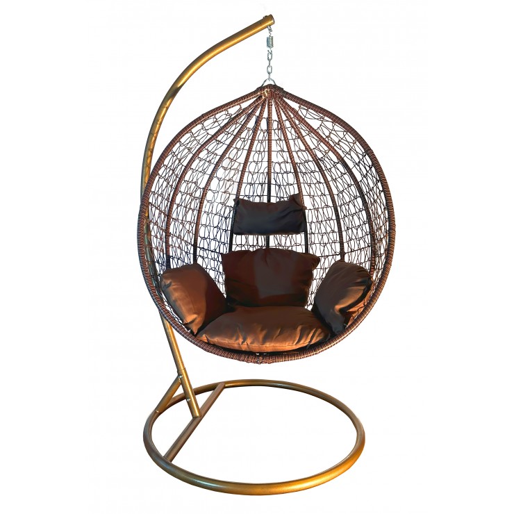 Подвесное кресло "Crocket Brown" - коричневая подушка
