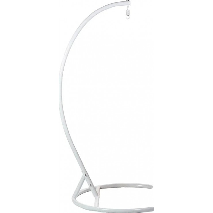 Подвесное кресло из ротанга "Kokos White" - Зелёная подушка